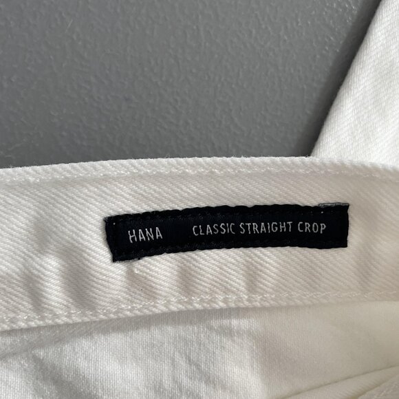 Edwin Jeans Womens 29 White Noise Hana Straight Crop USA Classic High Rise - Picture 7 of 12